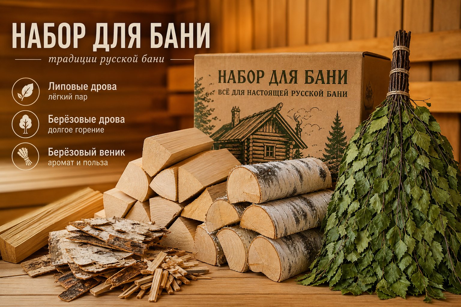 Готовый набор для бани «Парилка»