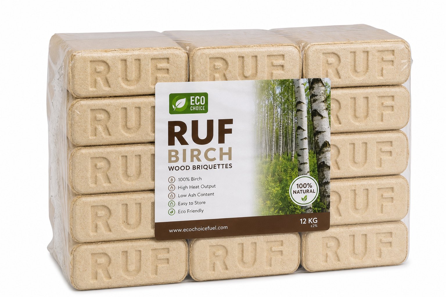 Топливные брикеты RUF из берёзы